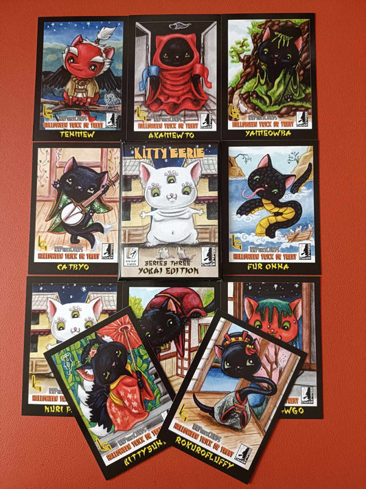 Kitty Eerie series 3 - Yokai Edition 10 trading cards