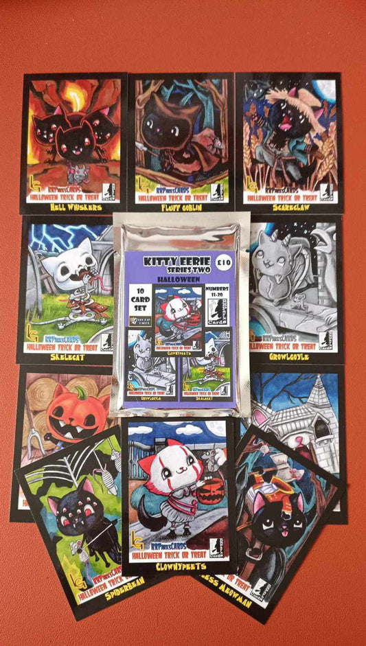 Kitty Eerie Series 2 Halloween 10 card set