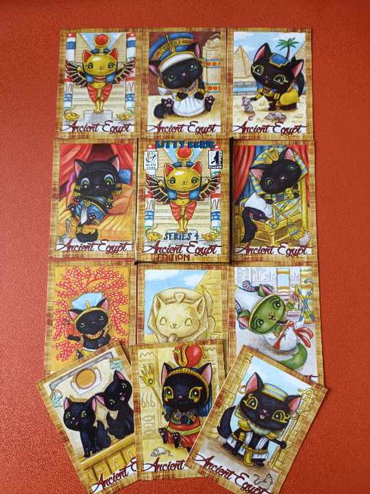 Kitty Eerie Series 4 Ancient Egypt 11 card set