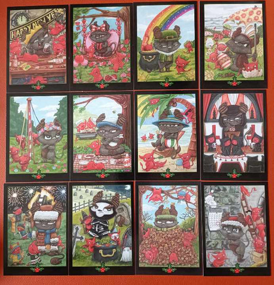 Krampuss calendar cards 12 card set